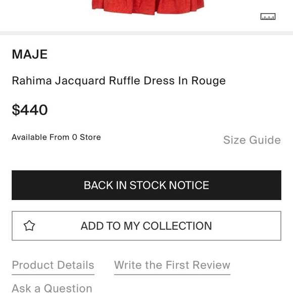 Maje red mini dress size xs or s size 1 - Picture 15 of 15